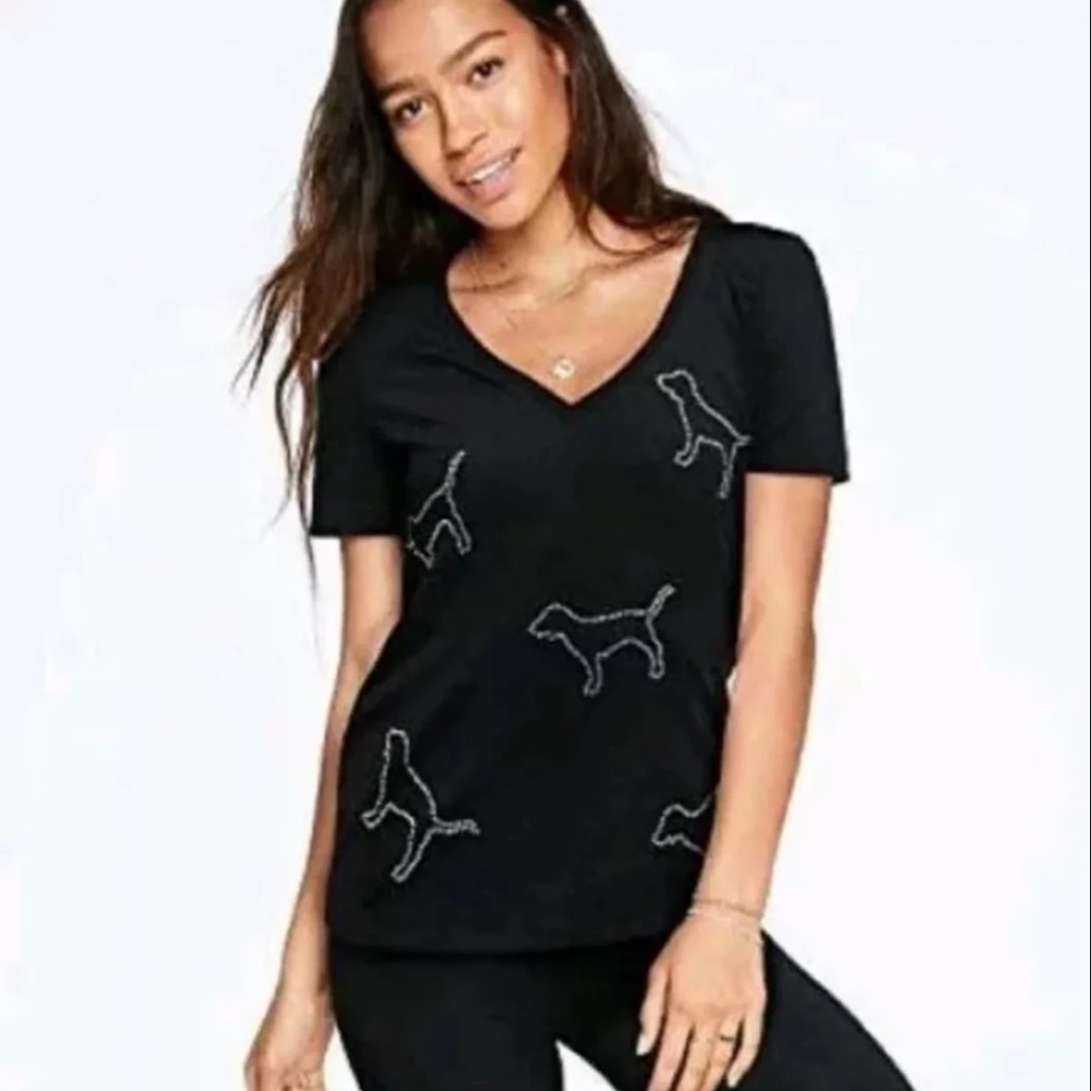 Victoria Secret Pink Bling dog tee
